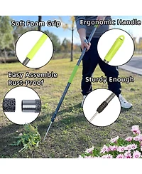 Xdovet Weed Puller Long Handle Garden Tool V-shaped Root Remover