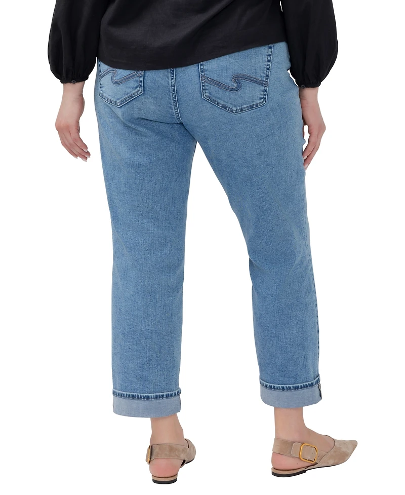 Silver Jeans Co. Plus Size Avery High-Rise Straight Jeans
