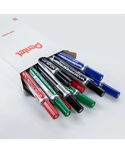 Pentel Markathon Pump Permanent Marker, Chisel Tip, Assorted color (3/A,3/B,3/C,3/D), Mixed Os 12pk