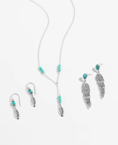 Giani Bernini Simulated Turqouise Feather Jewelry Collection In Sterling Silver
