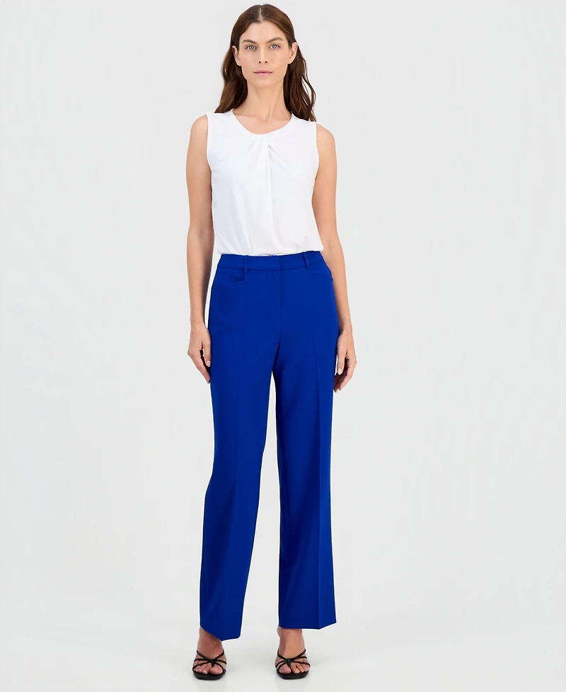 Tahari Asl Women's Mid Rise Flare Pants