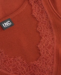 I.n.c. International Concepts Women's Lace-Trim V-Neck Sweater Tank, Macy's Exclusively