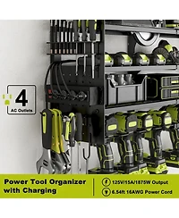 Xdovet Drill Holder Wall Mount Pegboard Metal Rack Power Strip