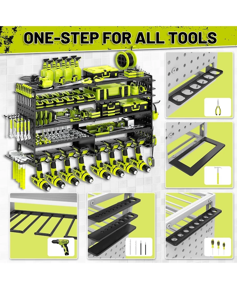 Xdovet Power Tool Organizer Wall Mount Metal Hanger Rack