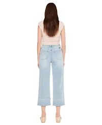 KanCan Women's Sully 90's Crop Wide-Leg Jeans