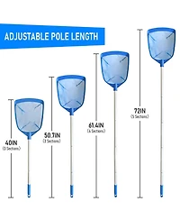 Xdovet Pool Skimmer Net Telescopic Pole Leaf Debris Tool