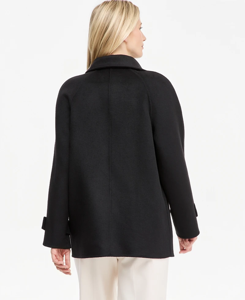Tahari Women's Double-Faced Funnel Neck Coat