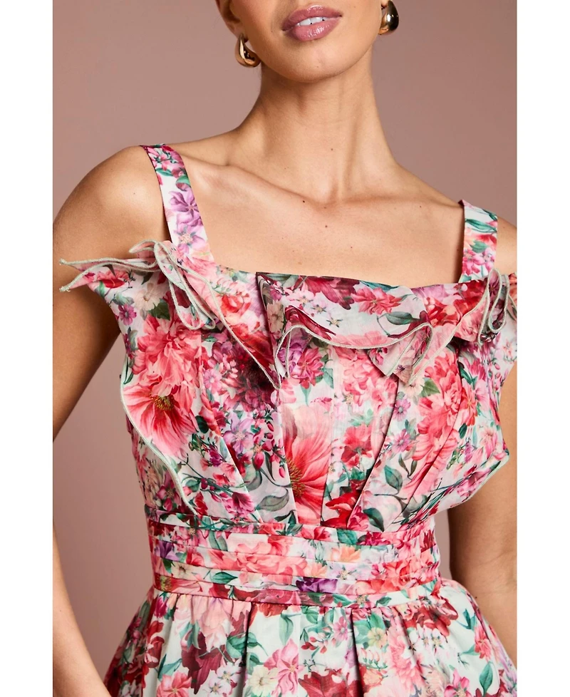 Coast Women's Ruffled Square Neck Peplum Blouse