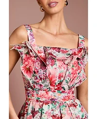 Coast Women's Ruffled Square Neck Peplum Blouse