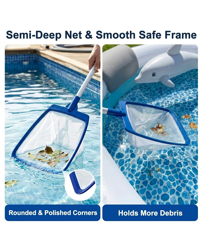 Xdovet Hot Tub Skimmer Net Extendable Handle Leaf Debris Removal