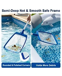 Xdovet Hot Tub Skimmer Net Extendable Handle Leaf Debris Removal