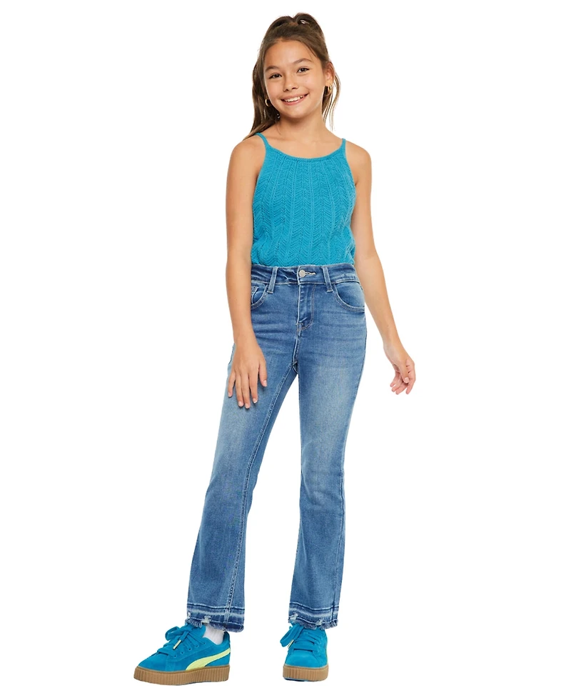 KanCan Big Girls Bibi High Rise Crop Bootcut Jeans