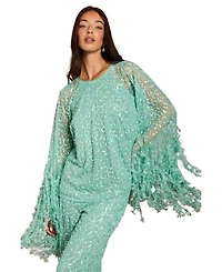 Coast Women's Sequin Cape Blouse