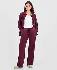 And Now This Petite French Terry Wide-Leg Pants, Macy's Exclusive