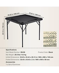 Vevor Mahjong Table 4 Player Folding Card Table and 4 Cup Holders Chip Trays