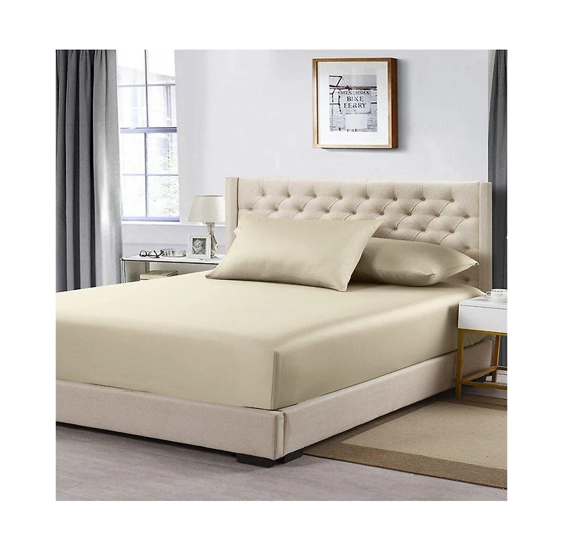 Low Profile Fitted Sheet (7-10 Inches) 100% Cotton Sateen Usa