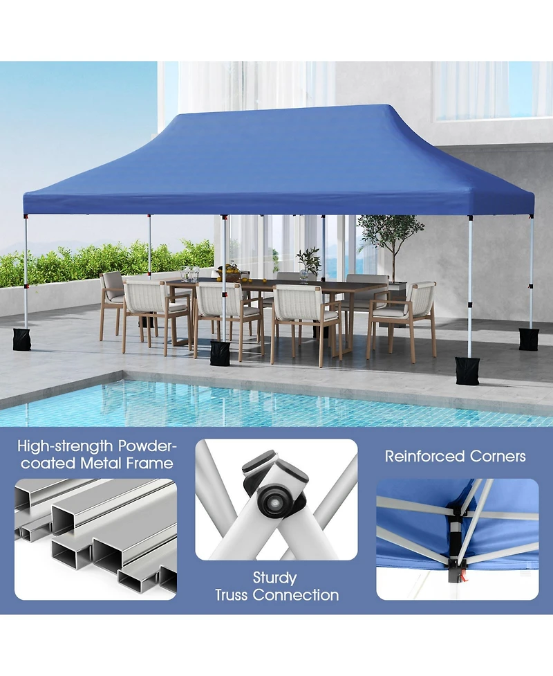 Sugift 10 X 20 Ft Pop up Canopy Tent Foldable Portable Outdoor Gazebo with Carry Bag