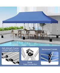 Sugift 10 X 20 Ft Pop up Canopy Tent Foldable Portable Outdoor Gazebo with Carry Bag