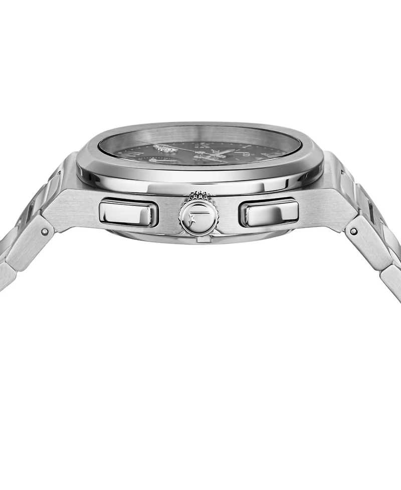 Ferragamo Men's Elliptical Silver Stainless Steel Bracelet Watch 38mm