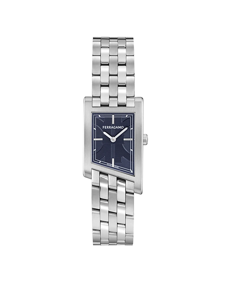Ferragamo Men's Asymetrique Silver Stainless Steel Bracelet Watch 39mm x 24mm