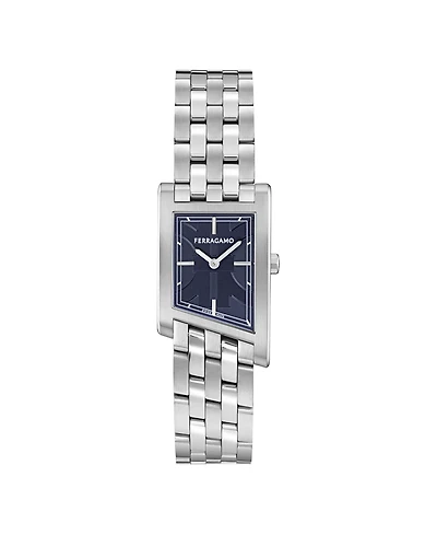 Ferragamo Men's Asymetrique Silver Stainless Steel Bracelet Watch 39mm x 24mm