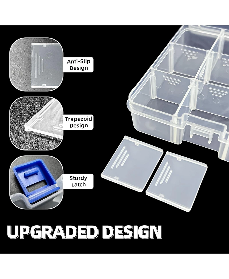 Xdovet Plastic Organizer Box Adjustable Divider Removable Grid Storage