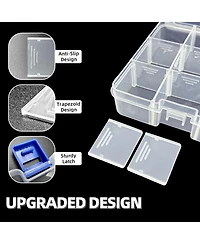Xdovet Plastic Organizer Box Adjustable Divider Removable Grid Storage