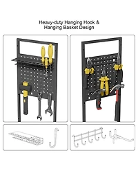 Xdovet Power Tool Organizer Cart Charging Station Rolling Storage Drill Holder