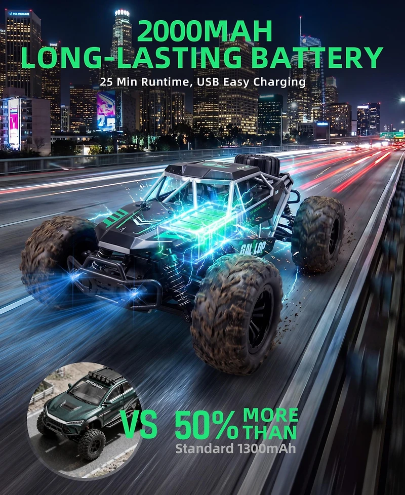 Sugift Remote Control Car 1:16 Scale 4WD Off Road Monster Truck for Kids Adults