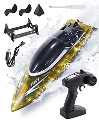 Sugift Remote Control Boat 30KMH High Speed Rc Racing Boat for Pool Lake Kids