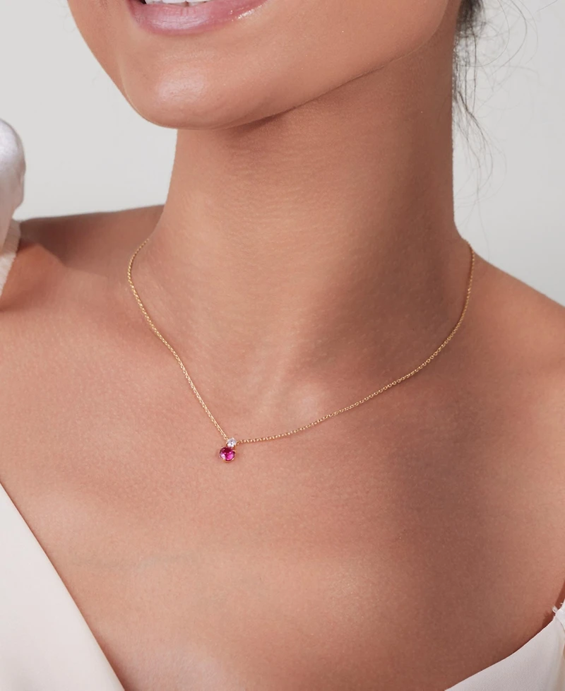 Deux Birthstone Necklace, Personalized Jewelry, Meaningful Gift