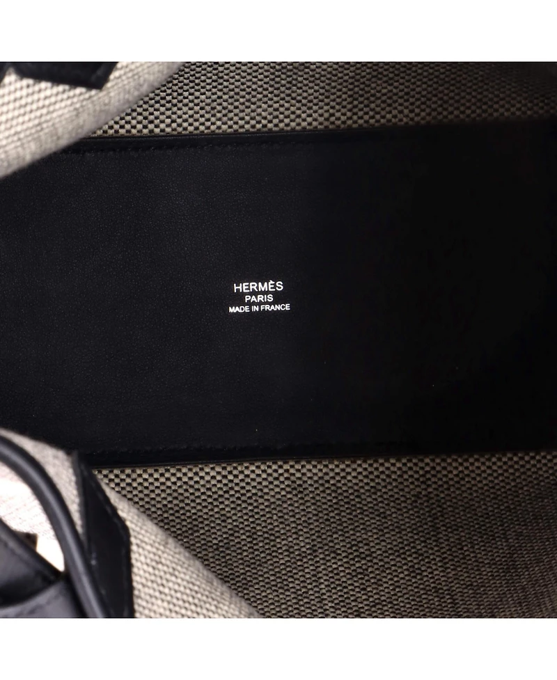 Pre-Owned Hermes Cabas H en Biais Tote Canvas with Leather