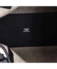 Pre-Owned Hermes Cabas H en Biais Tote Canvas with Leather