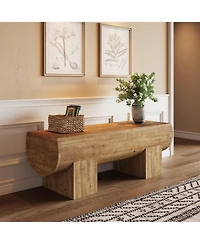 Slickblue Solid Wood Entryway Bench for Shoes or Hallway
