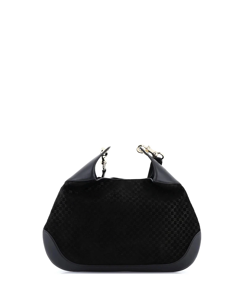 Pre-Owned Gucci Medium B Shoulder Bag Gg Suede