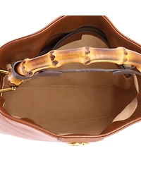 Pre-Owned Gucci Small Diana Nm Bamboo Shoulder Bag Leather