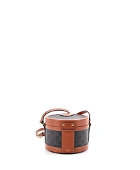 Pre-Owned Celine Medium Tambour Bag Triomphe Coated Canvas