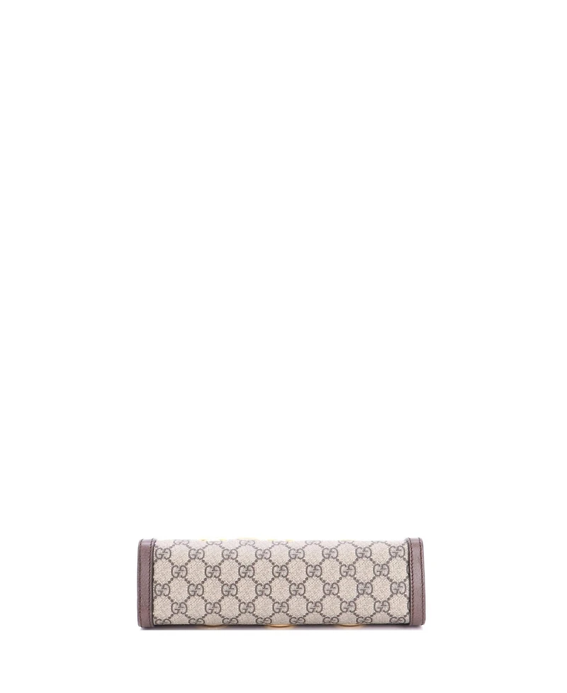 Pre-Owned Gucci Small Ophidia Chain Shoulder Bag Grommet Gg Coated Canvas