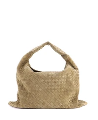 Pre-Owned Bottega Veneta Large Hop Hobo Intrecciato Suede