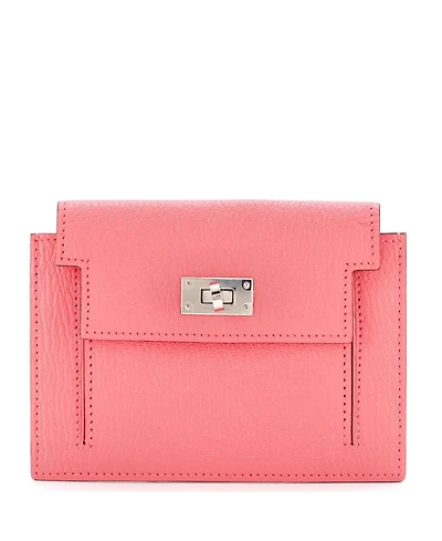 Pre-Owned HERMES Kelly Pocket Compact Wallet Chevre Mysore