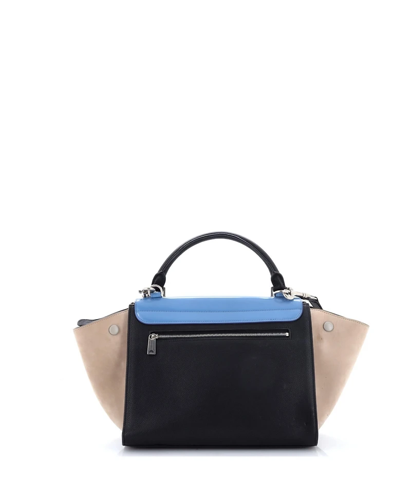 Pre-Owned Celine Small Tricolor Trapeze Bag Leather