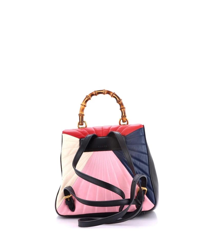 Pre-Owned Gucci Small Queen Margaret Backpack Multicolor Quilted Leather