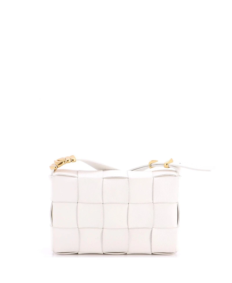 Pre-Owned Bottega Veneta Cassette Crossbody Bag Maxi Intrecciato Grained Leather