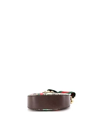 Pre-Owned Gucci Medium Padlock Saddle Shoulder Bag Tian Print Gg Coated Canvas
