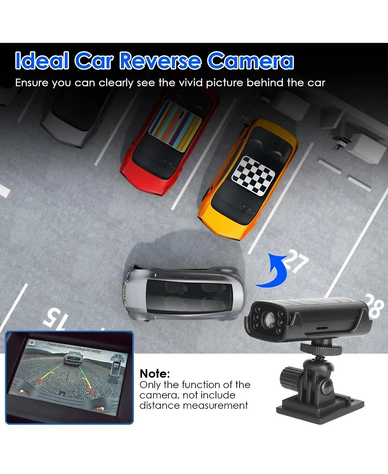 Neewer Wireless Camera Reverse Hitch Guide Camera Vehicle Backup Rechargeable Camera with Flexible Adhesive Base Night Vision for Car