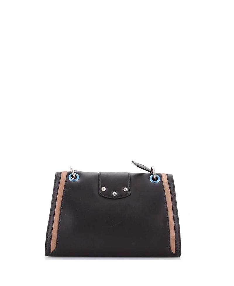 Pre-Owned Dolce & Gabbana Small Amore Flap Shoulder Bag Leather with Suede