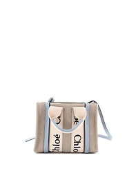 Pre-Owned Chloe Small Woody Convertible Tote Canvas with Leather