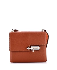 Pre-Owned HERMES Mini Verrou Bag Chevre Mysore and Canvas