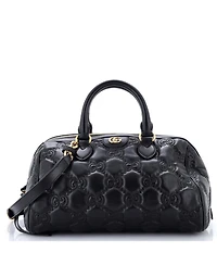 Pre-Owned Gucci Medium Ophidia Convertible Boston Top Handle Bag Gg Matelasse Leather