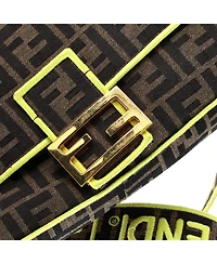 Pre-Owned Fendi Medium Baguette Nm Bag Zucca Canvas